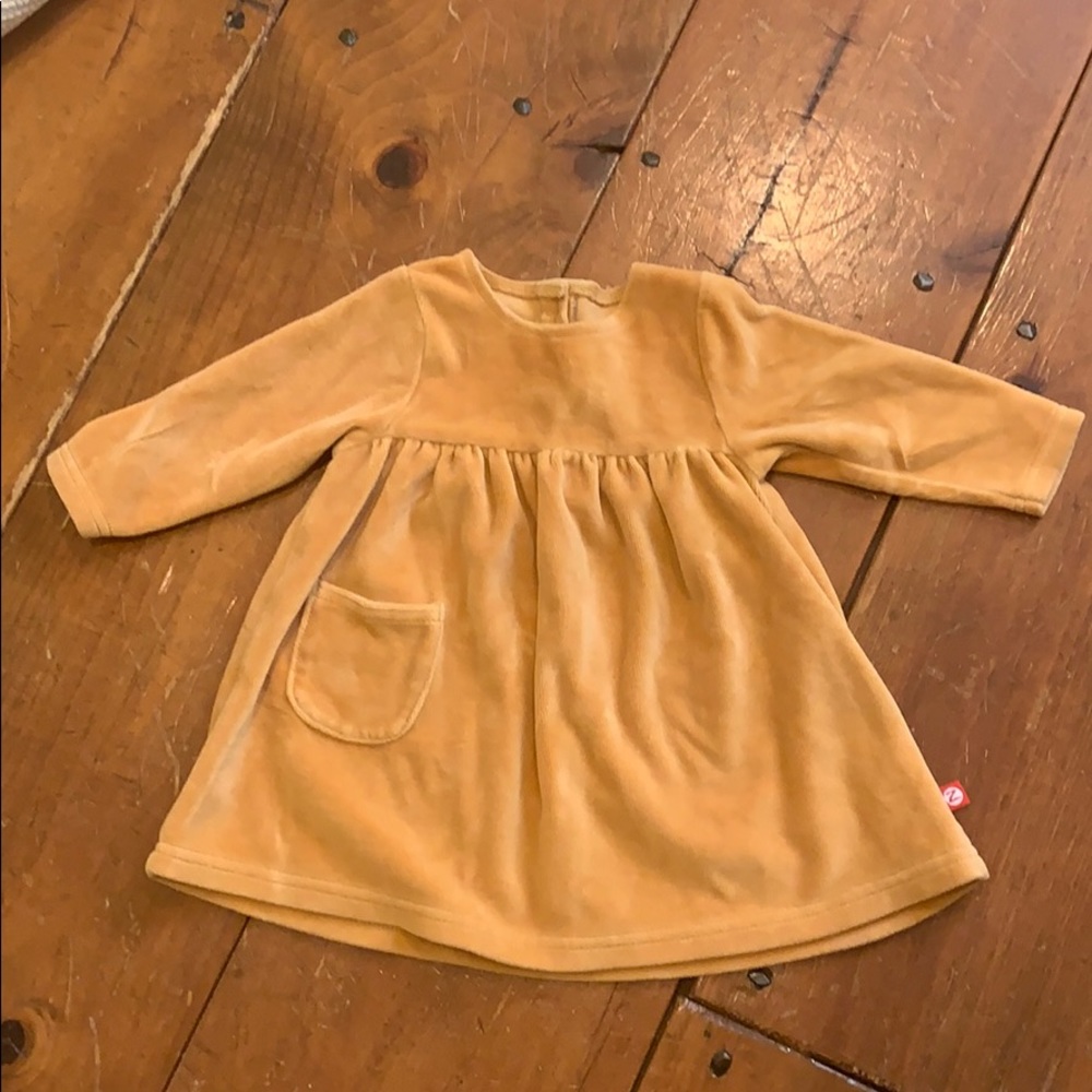 Zutano Gold Velvet dress.